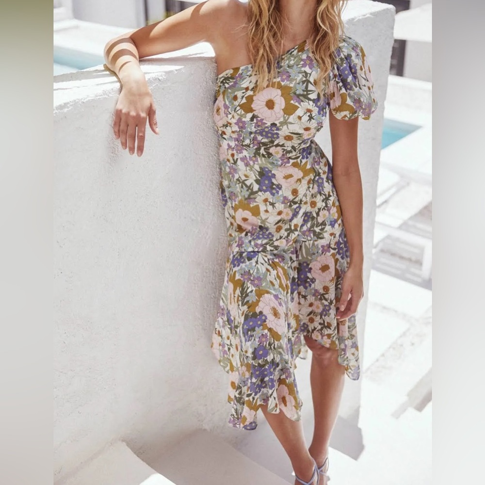 Santorini One Shoulder Midi Dress